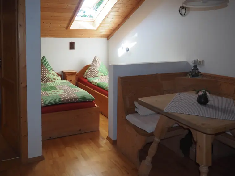 Schlafbereich des Appartements